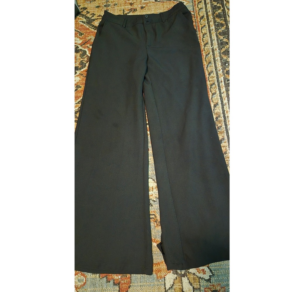 Forever 21 Made by Shein Black Wide Leg Trousers High Waisted Dress Pants Size 6